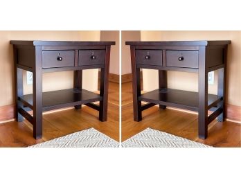 A Pair Of Mahogany Nightstands