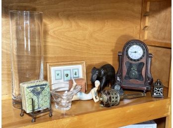 Clocks, An Elephant And More Decor