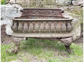An Antique Cast Iron Fire Grate / Garden Decor Element