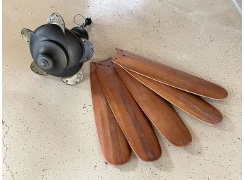 A High Quality Bronze And Wood Ceiling Fan