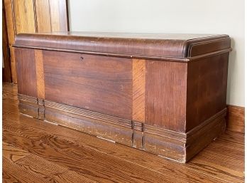 A Vintage Cedar Trunk By Cavalier Furniture