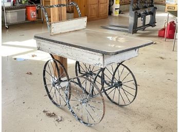 A Rustic Cart Turned Bar - AS IS