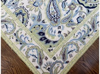 A Modern Hand Knotted Hooked Wool Rug