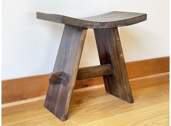 A Rustic Wood Seat
