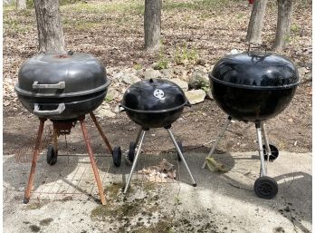A Trio Of Outdoor Charcoal Grills - Weber And More