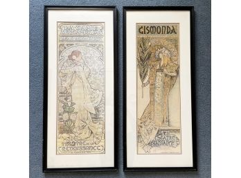 A Pair Of Framed Art Nouveau Theatrical Prints