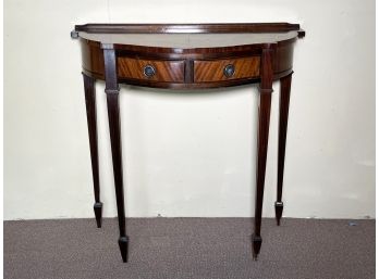 A Vintage Demi-Lune Console Table