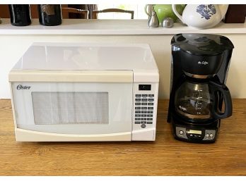 A Microwave And Coffee Maker