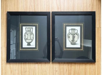A Pair Of Beautifully Framed Vintage Grecian Vase Prints (1 Of 2)
