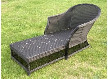 An Outdoor Resin Chaise Lounge