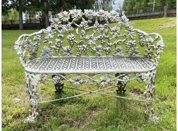 An Antique French Cast Iron Garden Bench