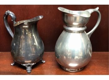 Two Water Pitchers Including Pewter Made In Holland