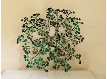Metallic Leaf Wall Sculpture