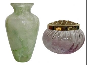 Two Decorative Glass Pieces