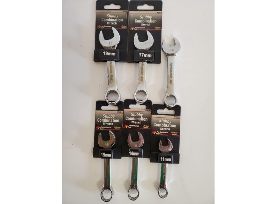 New Performance Tools Stubby Combo Wrench Set