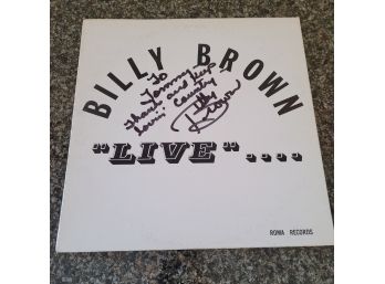 Signed Front Cover Of Vinyl Album By Billy Brown