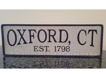 Wooden Oxford, CT Est. 1798  Decor Sign