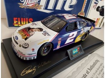 1998 Revell 1/18 Elvis Rusty Wallace Miller Light Ford Taurus Race Car Collectible