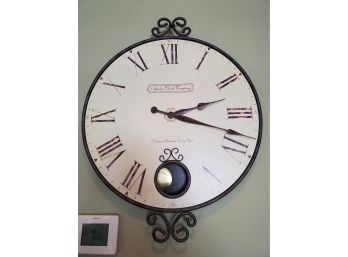 Large Iron Frame Quartz Mvmt Wall Clock