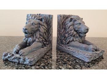 Resin Lion Book Ends