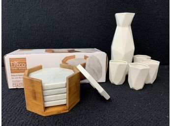 Deco Home Decor Coasters  & Traditional Sake Set