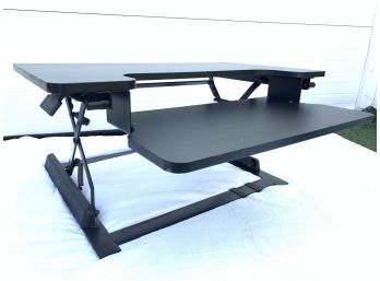 Black Desk Sit To Stand Computer Riser
