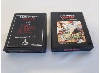Two Old School Vintage Atari Combat Game Cartridges