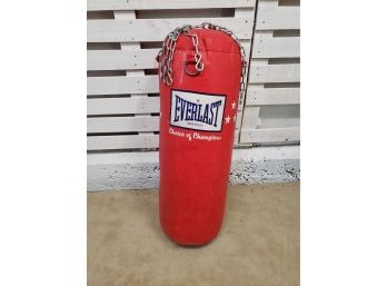 Everlast Red 40' Punching Bag With Chain