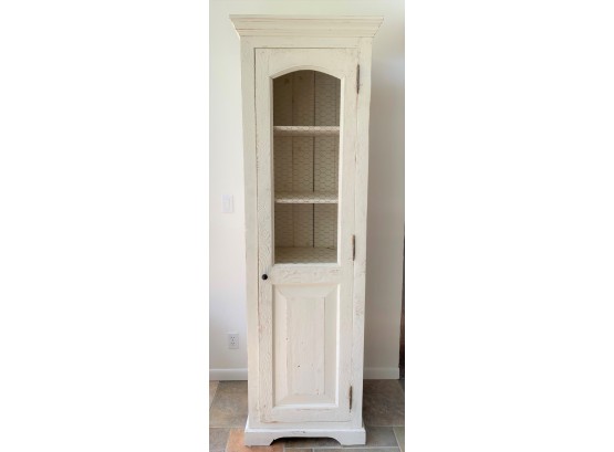Cupboard Painted White Chicken Wire Top Door From Country Willow Bedford Hills, NY ( Paid 1,240.00 )