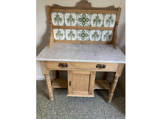 Antique Washstand With Original Tile 1870 Circa ( Paid 870.00 )
