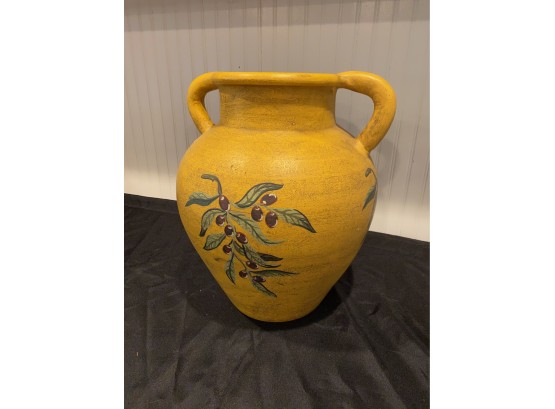 A Decorative Hand Painted Decorative Two Handles  Amphora
