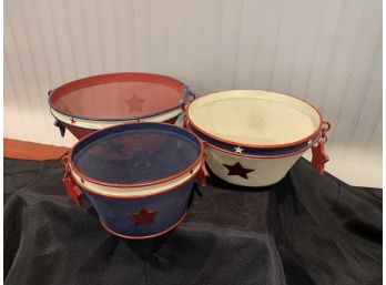 Hand Painted Decorative  ' AMERICA' Baskets