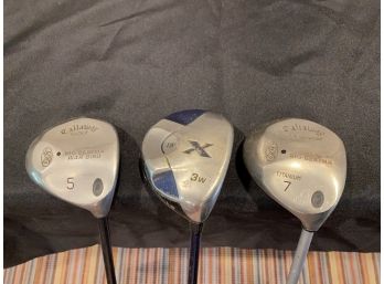 Callaway Set Of 3 Golf Clubs Used.