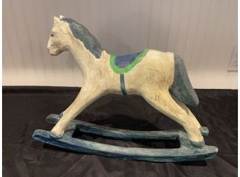 Paper Mache Decorative Hand Painted Rocking Horse
