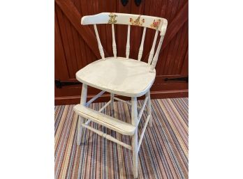 A Vintage Painted With Decal High Chair