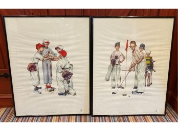 Norman Rockwell Sporting Boys Framed Print 2 Pieces