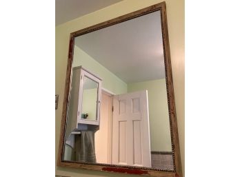 Vintage Wood Frame Distressed  Mirror