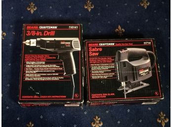 Two BRAND NEW - CRAFTSMAN Drill & Sabre - Jigsaw - Never Opened Never Used USA - But VINTAGE - 10X QUALITY !