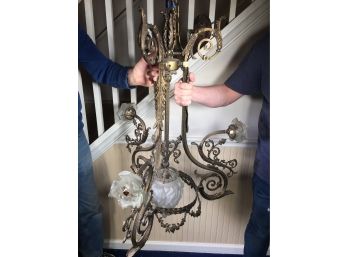Fantastic Victorian Antique  Brass Chandelier INCREDIBLE Piece - Large And Very Heavy 1890-1920 AMAZING !