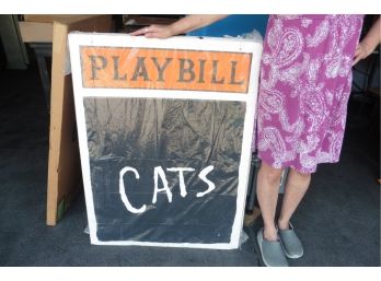 Large Hand Made Playbill Cats Poster Board Theater Wall Art  43' X 32'