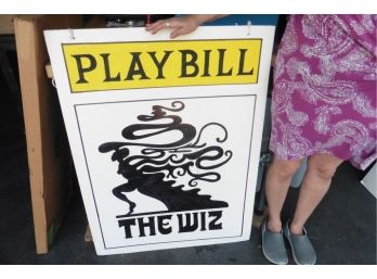 Large Hand Made Playbill THE WIZ Poster Board Theater Wall Art  43' X 32'
