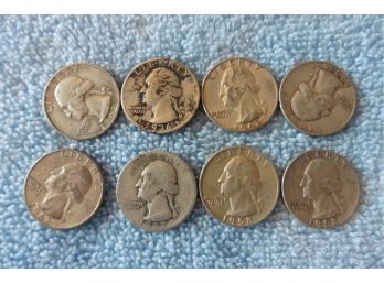 (#A12) Lot Of Silver United States Of America Quarter Dollar Coins