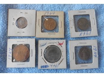 (#A20) Lot Of International Coins From The 1960's Ireland Denmark France Switzerland