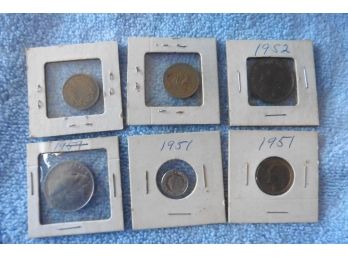 (#A17) Lot Of International Coins From The 1950's France Italy Spain