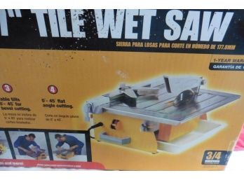 Wet Tile Saw With Manual And Box