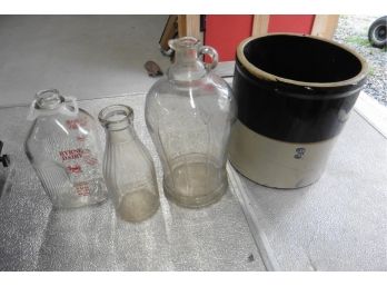 Vintage Glassware Milk Bottles