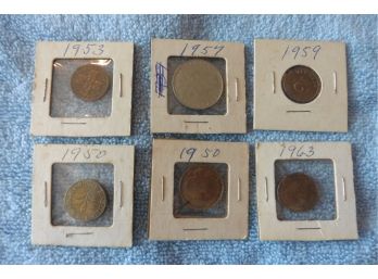 (#A23) Lot Of International Coins From The 1950's Spain Germany Italy France