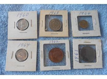 (#A16) Lot Of International Coins From The 1960's India France Italy