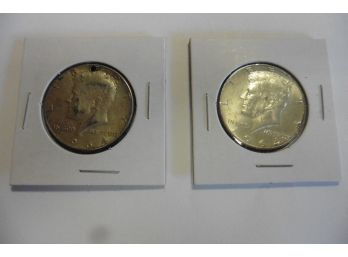 Lot Of 2  1964 Kennedy Half Dollar 90 Silver