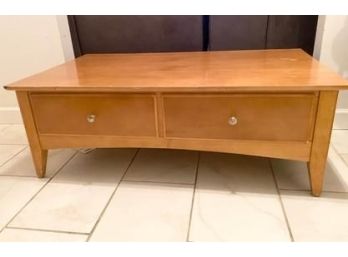 Adams Wood Coffee Table With Storage Drawers